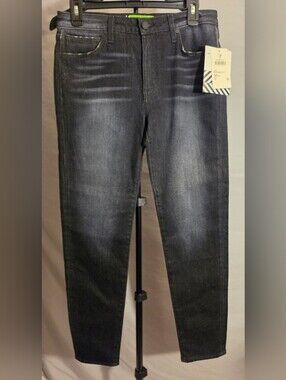 NWT Sandrine Rose Women’s Skinny Dark Wash Black Denim Jeans Stretch Size 28